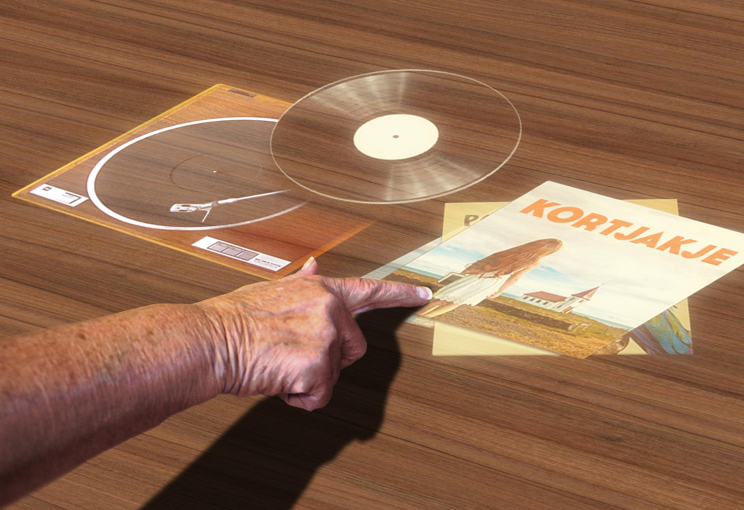 Spelfoto Platenspeler Senioren Tovertafel